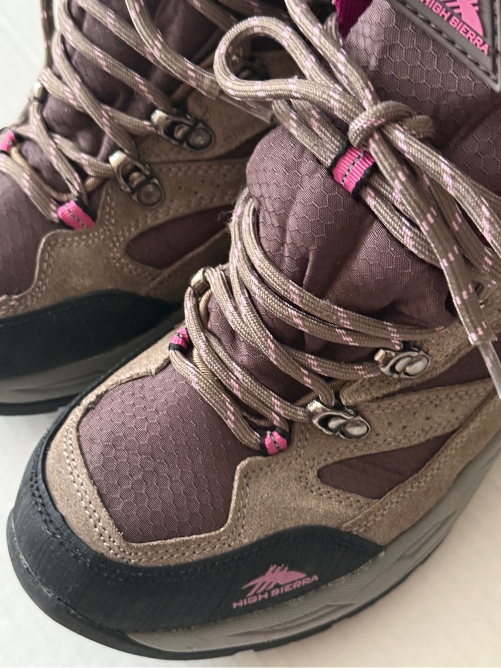 High Sierra Gray Suede Hiking Ankle Boots Lace Up Waterproof Women's Size 8.5 - Picture 5 of 10
